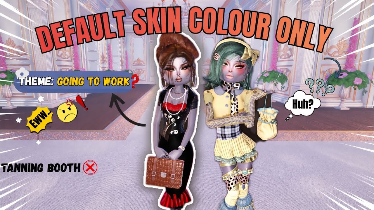 Using only the DEFAULT SKIN for every round in dress to impress! #dresstoimpress #roblox #dti #viral