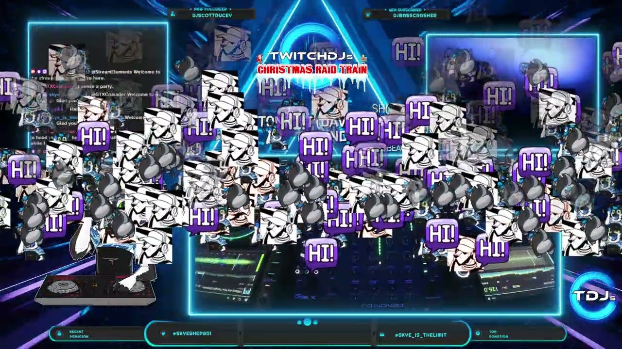 2025 DEC 15 TwitchDJs open format christmas raid train
