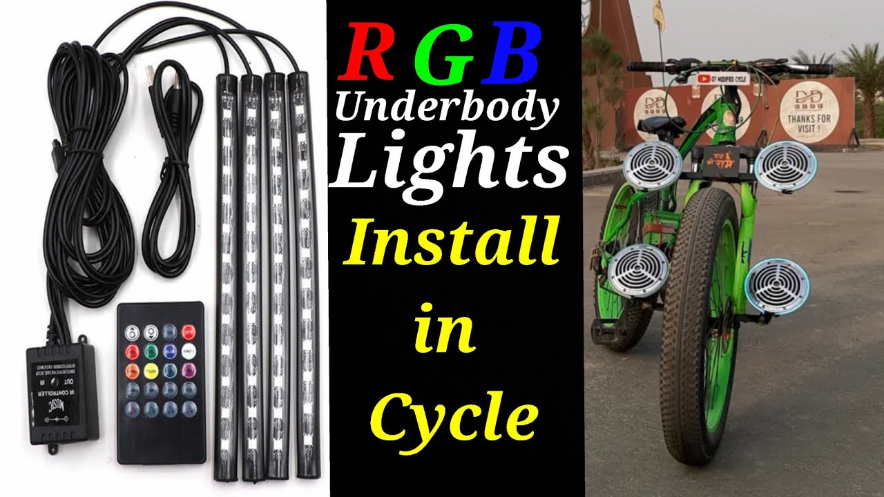 RGB Underbody lights Install In Cycle || Modified Cycle || Fatbike.