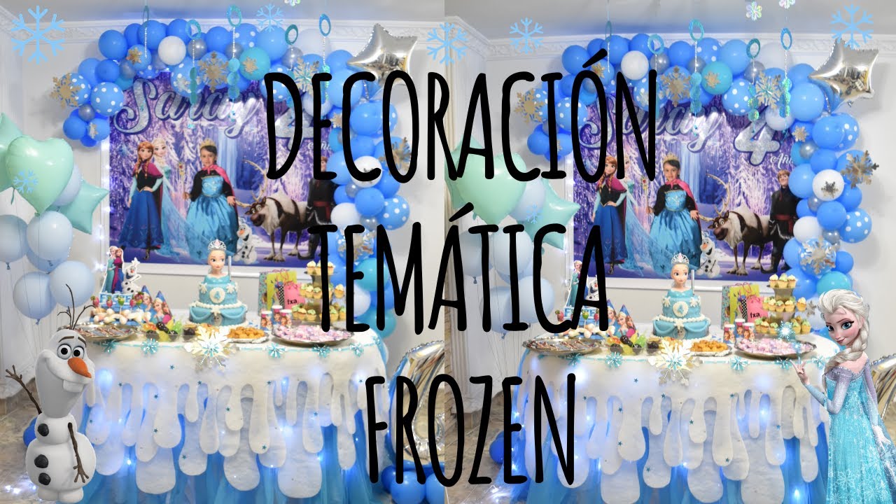 FROZEN DECORACIÓN FIESTA TEMÁTICA❄️-🤗LikeArt.