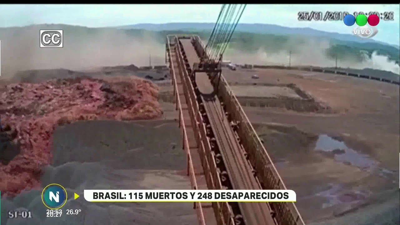 EL IMPACTANTE VIDEO DEL DERRUMBE DEL DIQUE EN BRASIL