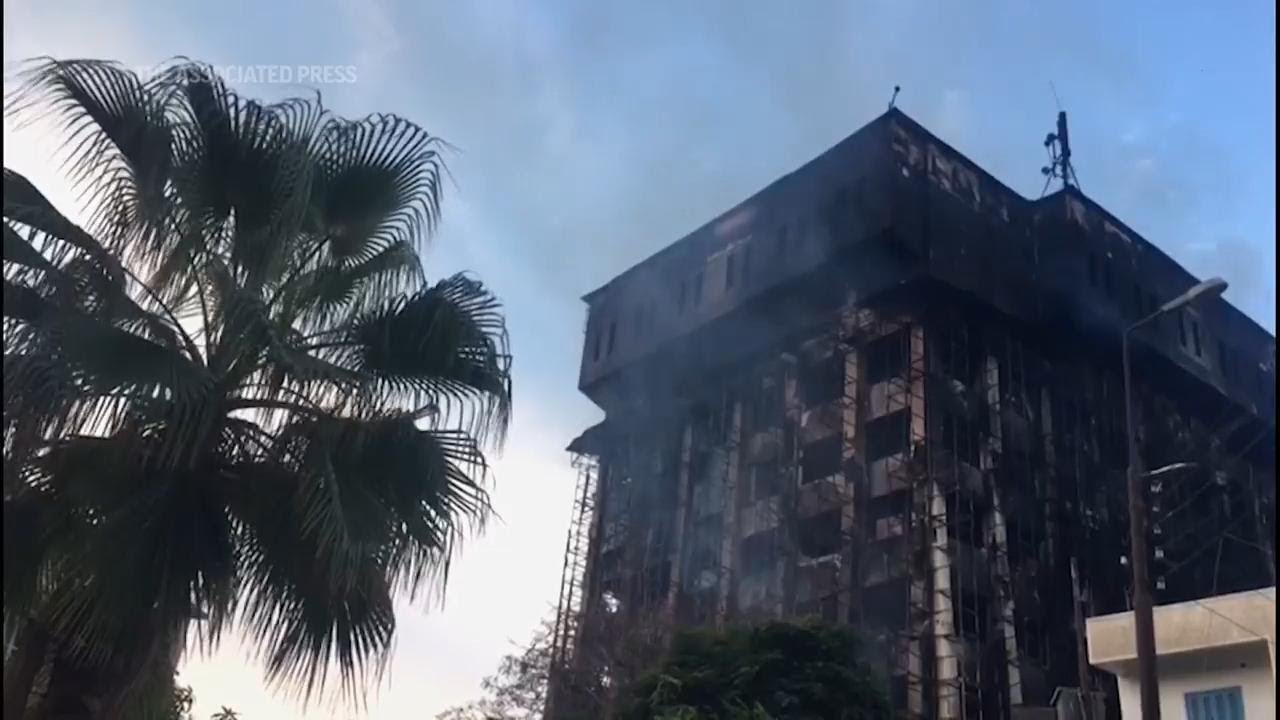 Fire erupts in a police headquarters in Egypt, injuring at least 38 people