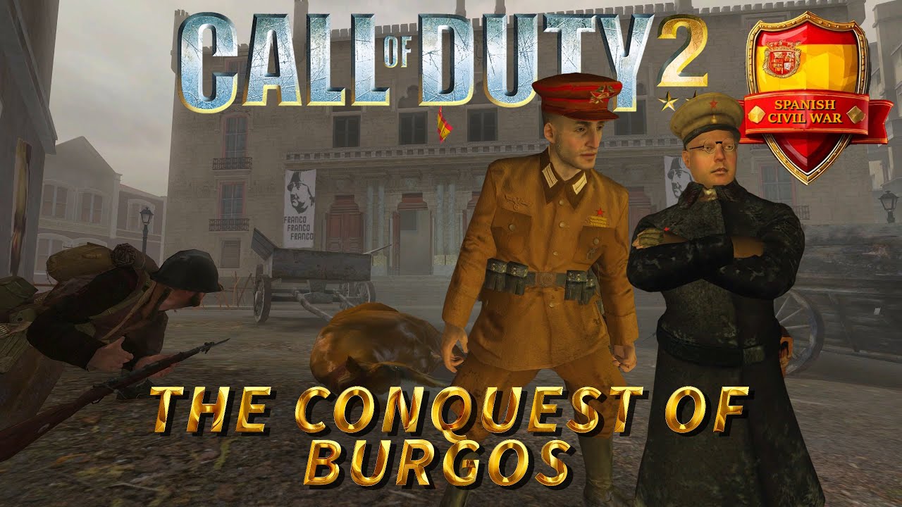 Call of Duty 2:  The Conquest of Burgos | Spanish Civil War  Veteran Gameplay custom