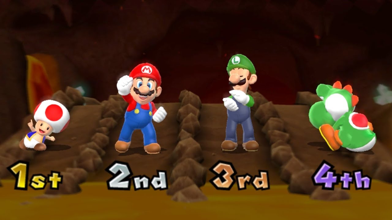 Mario Party 9 Minigames - Toad vs Yoshi vs Luigi vs Mario (Very Hard)