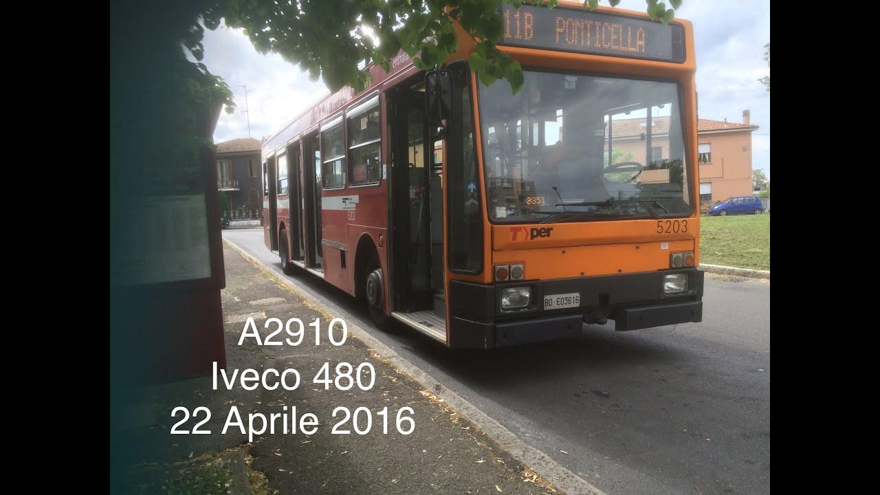 BUS BOLOGNA #5 A bordo dell'Iveco Turbocity 480.12 U 5203 di Tper sul 11B