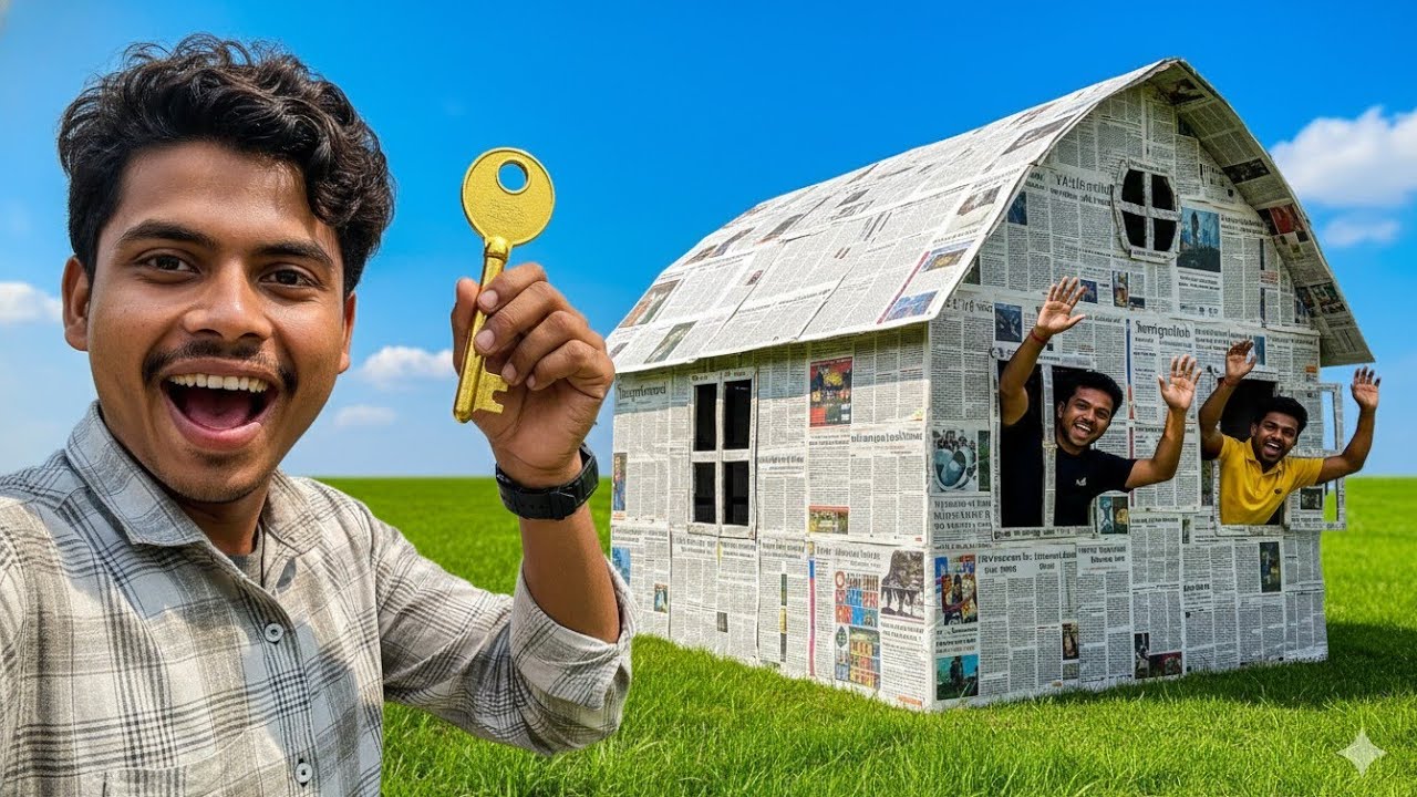 News Paper House 🏠 ll कागज का घर ) Nizam ki video 