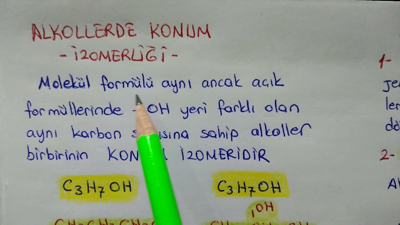 ALKOLLER 12. SINIF KİMYA