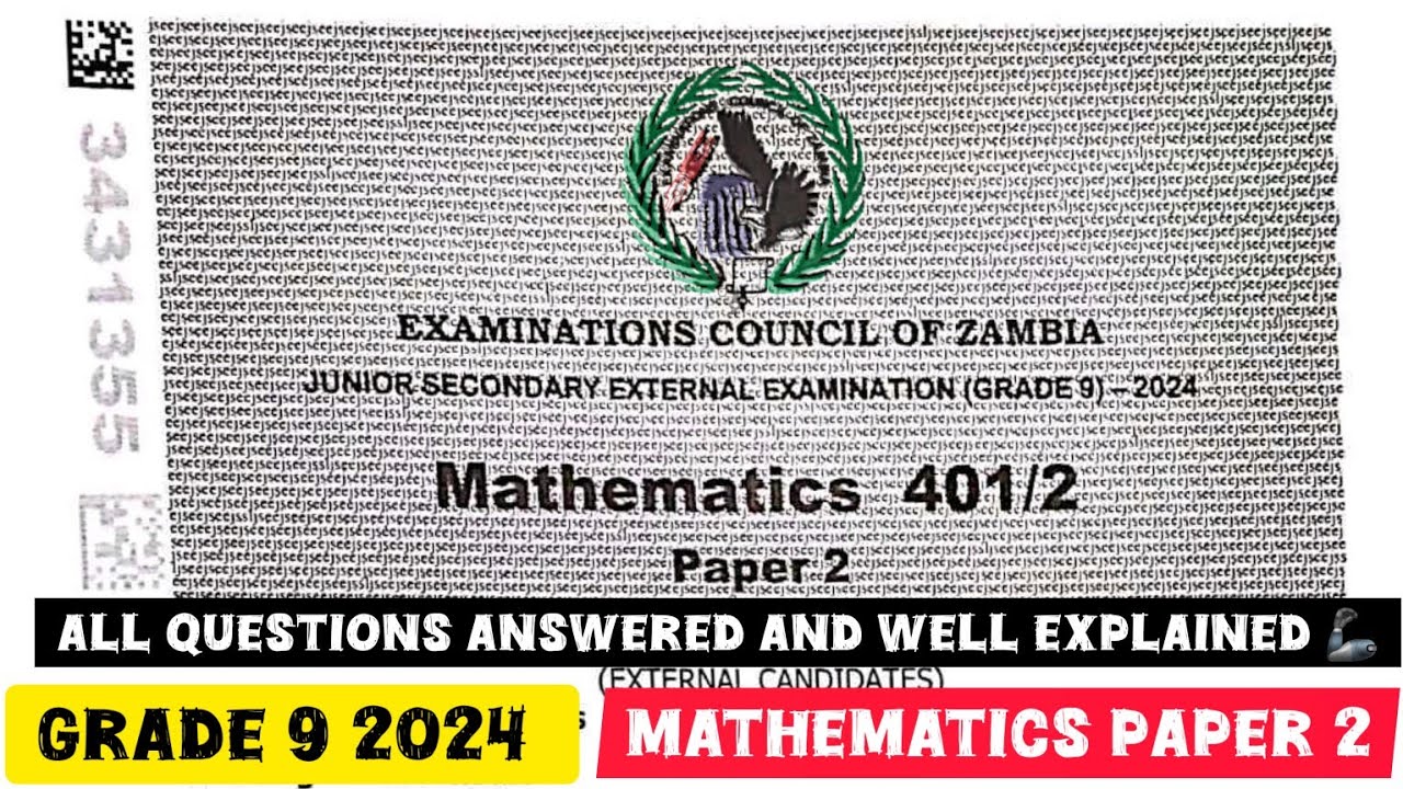2024 Grade 9 Mathematics Paper 2 || External fully explained 📐📏✏️ #exam2024 #gcsemaths