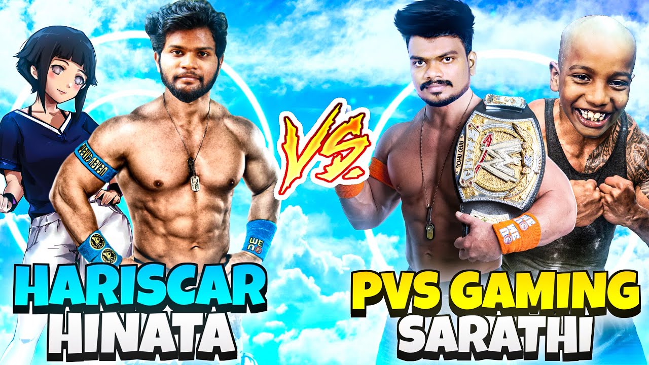 🔥 HARISCAR X HINATA VS PVS X SARATHI FUNNY CLASH SQUAD | 2 VS 2 Funny Game play Tamil