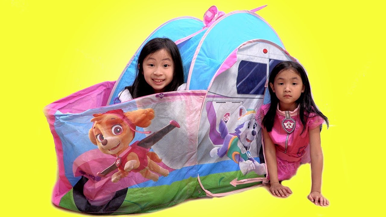 Chloe Pretend Play with Paw Patrol Power Wheels Ride on Car Toy with Kaycee Fun TV