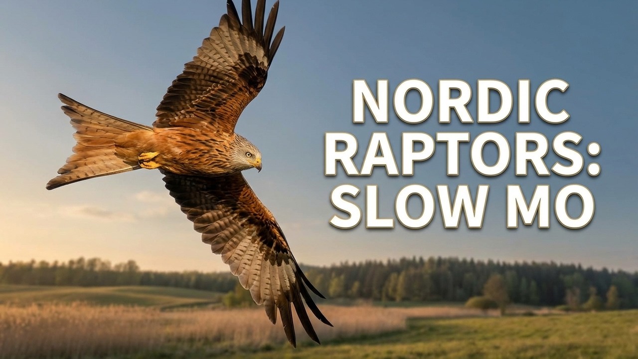 Relaxing Red Kite & Marsh Harrier in Slow Motion – Nordic Raptors in 4K 🦅❄️