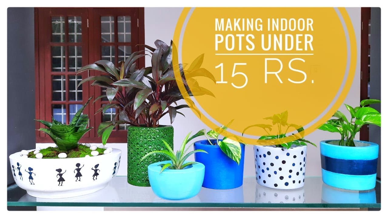 Indoor Pot Making | Cement Pot making at home under 15 ₹