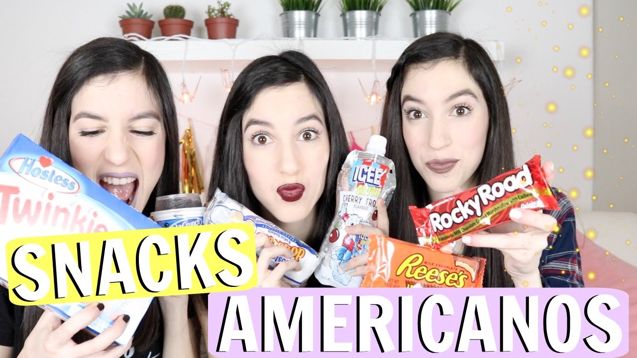 Probando Snacks Americanos ♡Trillizas | Triplets