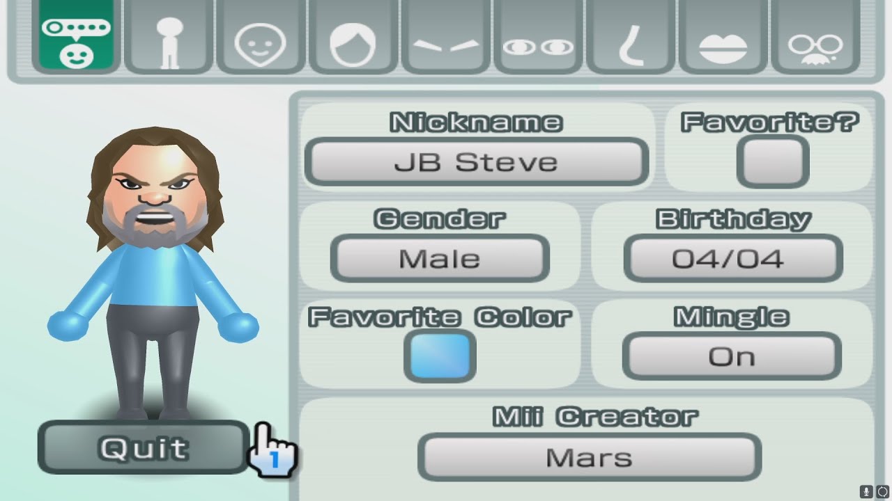 Jack Black Steve - Minecraft Movie - Mii 2843