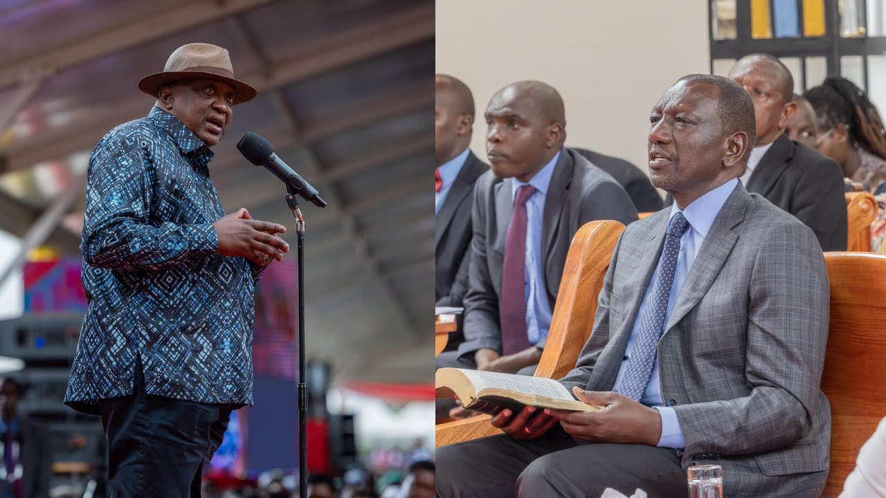 RUTO ALMOST WALKS OUT OF CHURCH AS UHURU KENYATTA GIVES HIM A HOT LECTURE IN EMBU!