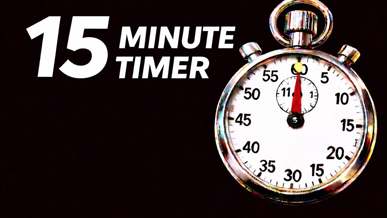 15 Minute Timer – Silent Countdown with Piano Alarm