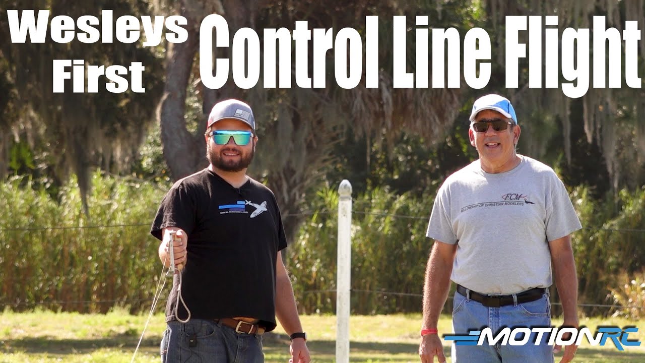 Flying A Nitro RC Control Line Trainer For The First Time  | Motion RC