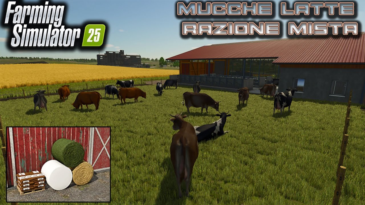Farming Simulator 25 GUIDA MUCCHE + LATTE E RAZIONE MISTA