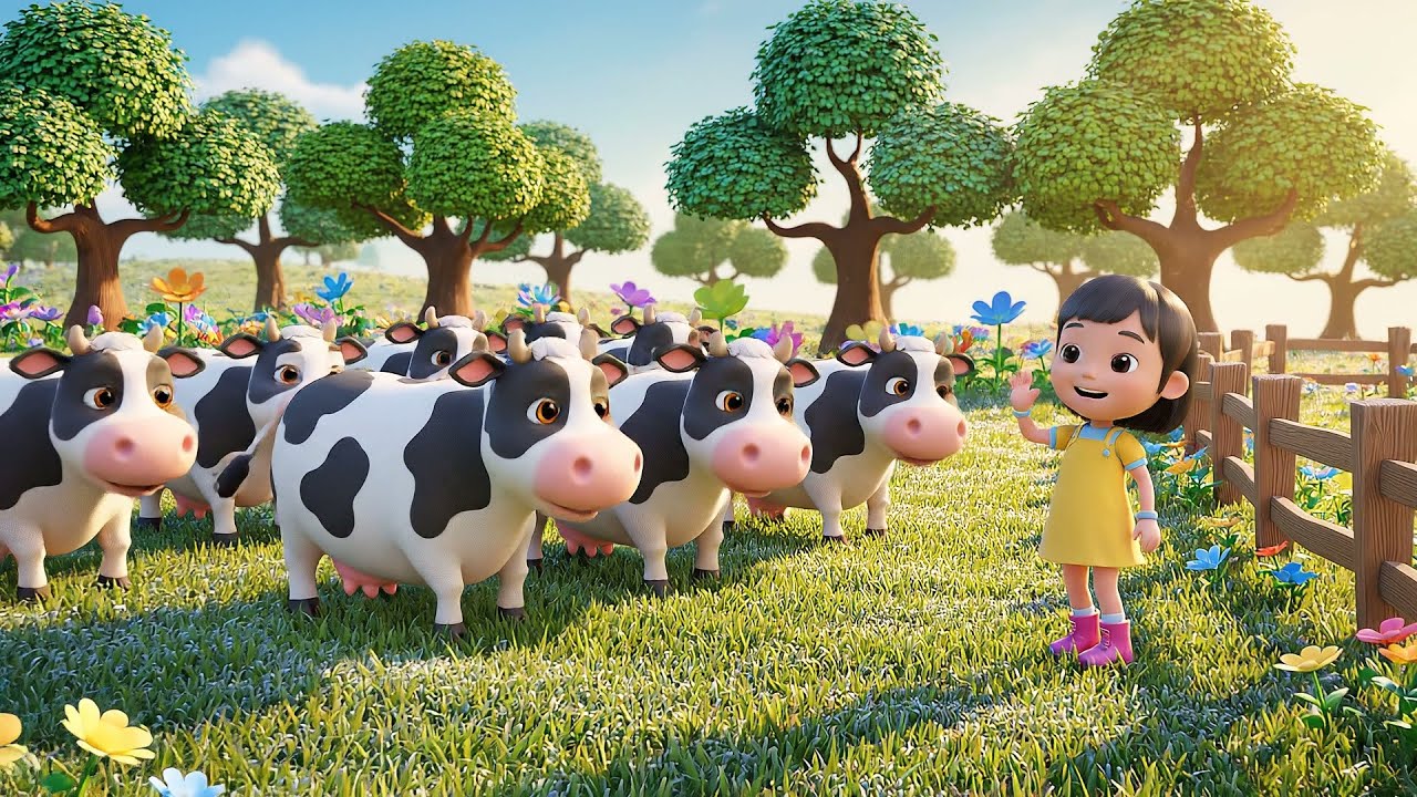 Ocho Vaquitas Mu Mu Mu | Canciones Infantiles y Rimas para Niños