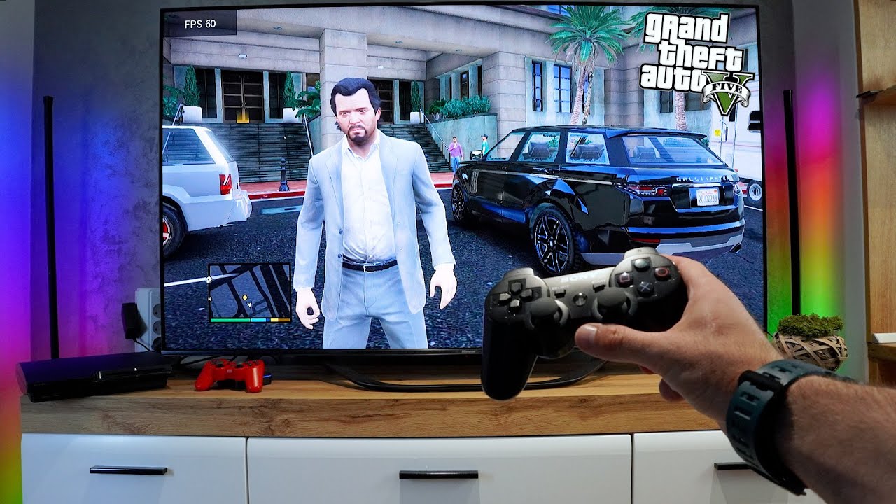 GTA 5 Story Mode On PS3 POV | 65 Inch 4K Hisense ULED TV, 4K Upscale