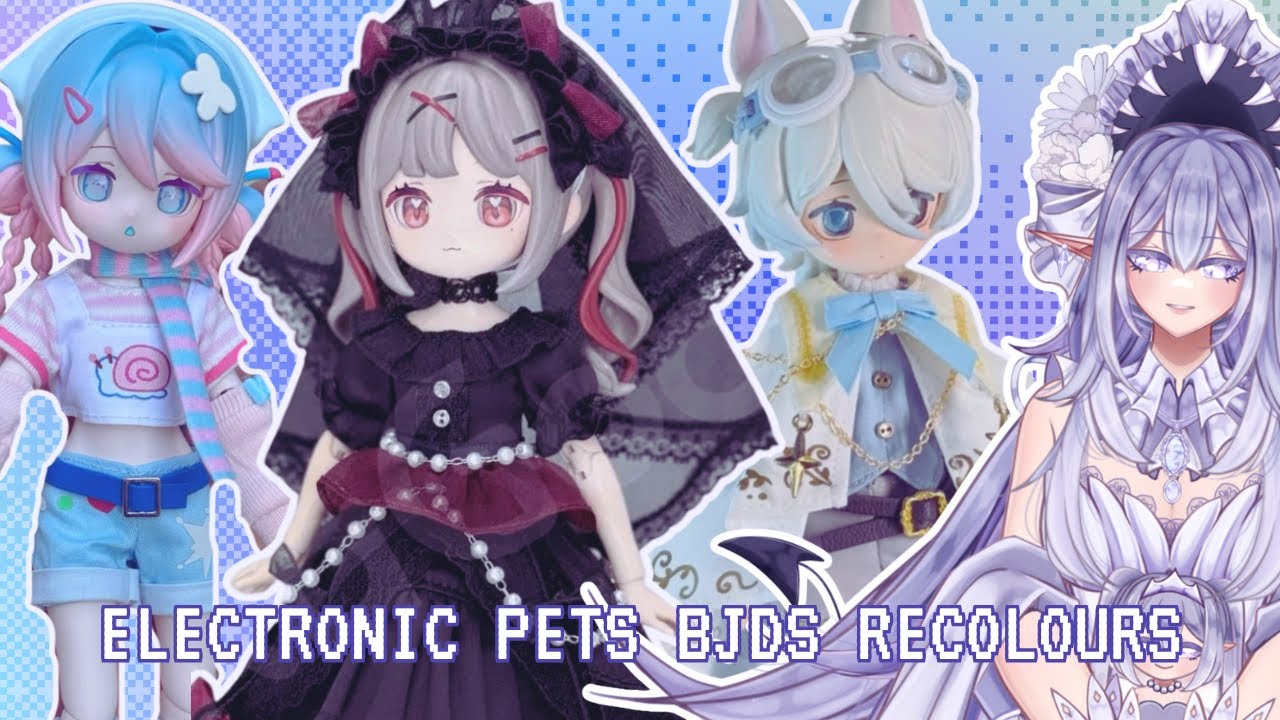 ♡ Распаковка электронных питомцев BJDs Recolors!! Та же основа, новый шарм! 🐌🐶🐱♡