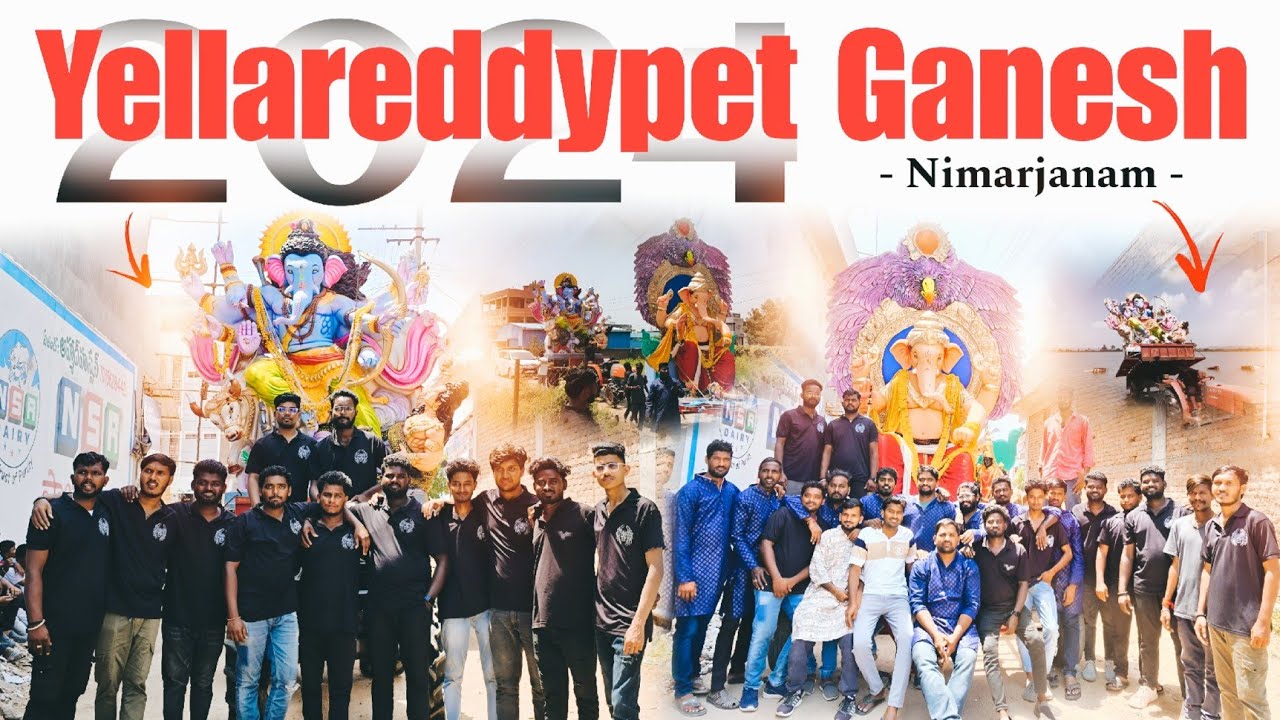 Yellareddypet Ganesh Nimarjanam 2024 | #01vlogs #ranjithreddee #yellareddypet