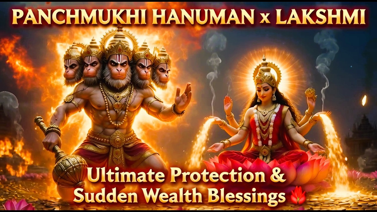 Panchmukhi Hanuman + Lakshmi Kavach 🔥 Ultimate Protection & Sudden Wealth | Full Chant & Benefits