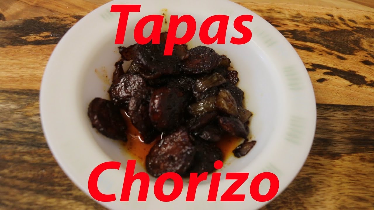 Tapas chorizo in red wine