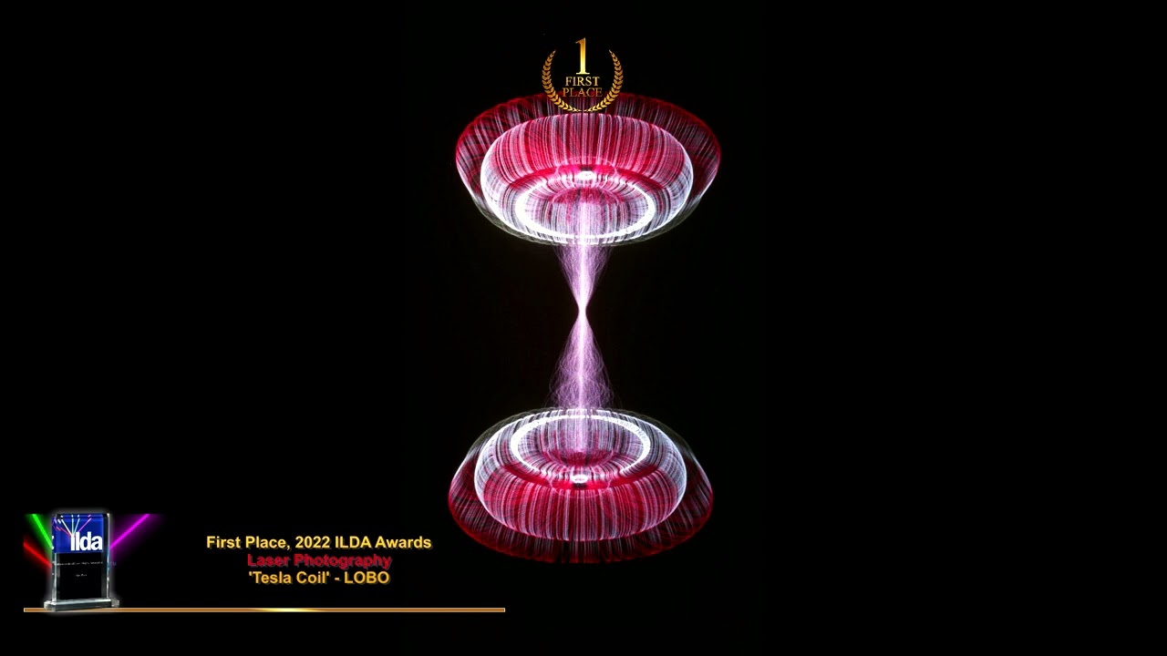 2022 ILDA Awards, First Place, Laser Photography - &ldquo;Tesla Coil&rdquo;, LOBO