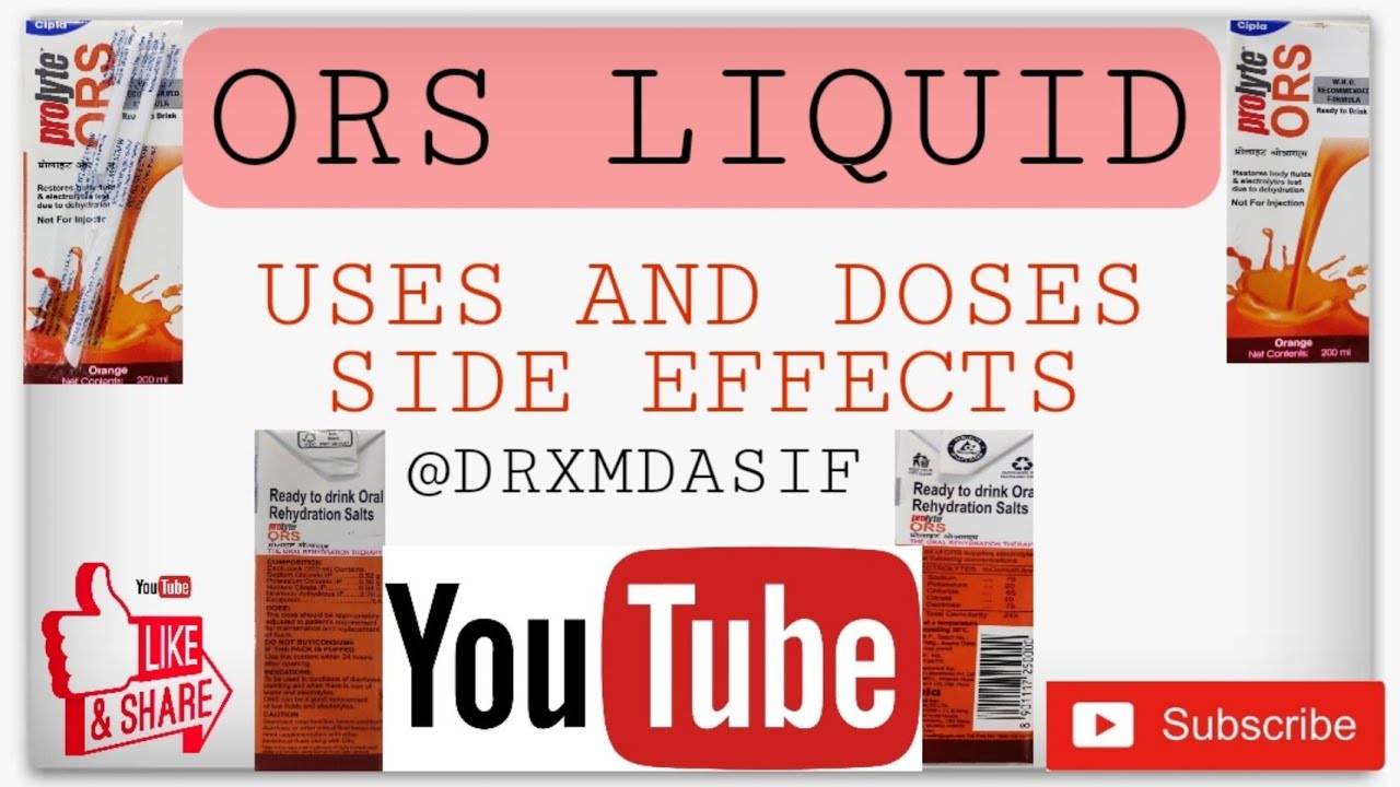 ORS,ORS LIQUID Full Information In Hindi | USES | Side EFFECTS | DOSES | Safety Vomiting |Weakness|