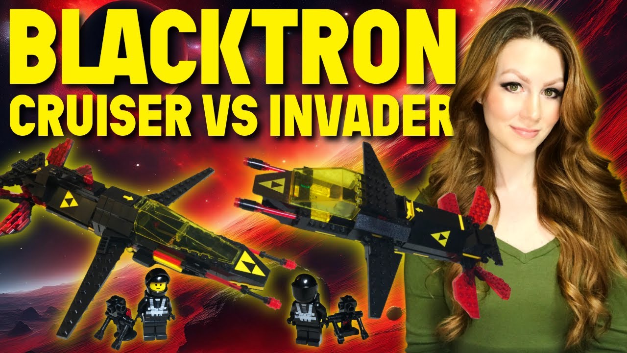 LEGO® Space Sets Blacktron Cruiser 40580 vs. Invader 6894 Speed Build and Review
