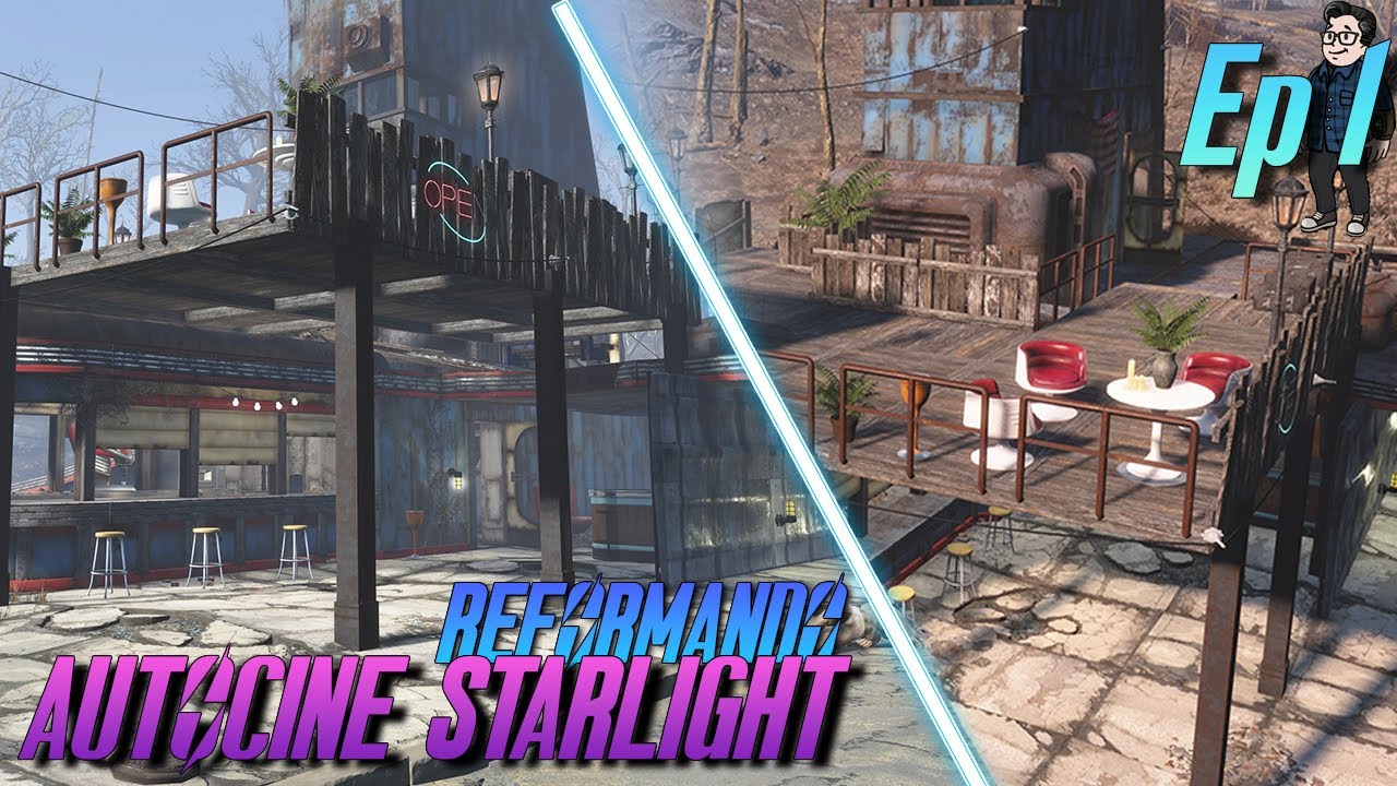 CONSTRUCCIÓN AUTOCINE STARLIGHT | Parte 1 | Fallout 4