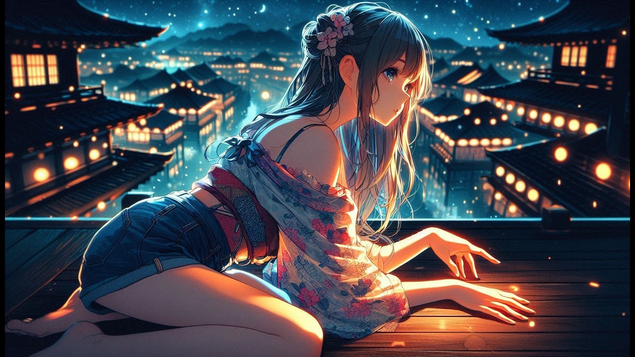Night Silence and Anime Girl  [Lofi hiphop]