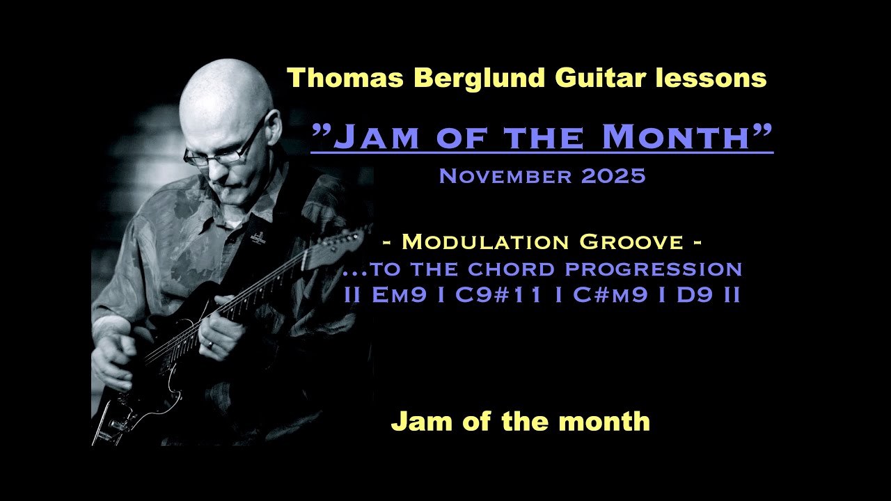 Jam of the month - Nov2025 - Modulation groove - Back track & tips on solo scales in the video