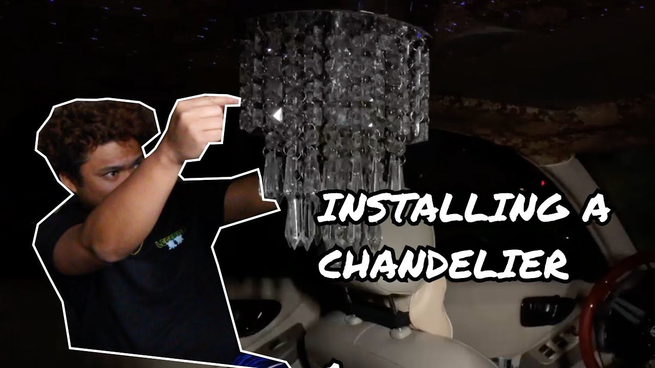 Installing a CHANDELIER in my AVALON!!! (VIP INSPIRED) || How to Install a Chandelier.