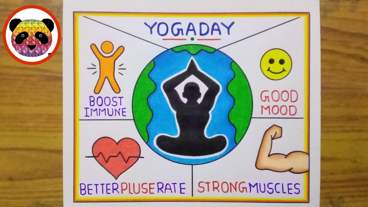 International Yoga Day Drawing / Yoga Day Poster Drawing / Yoga Day Drawing / Yoga Day Poster