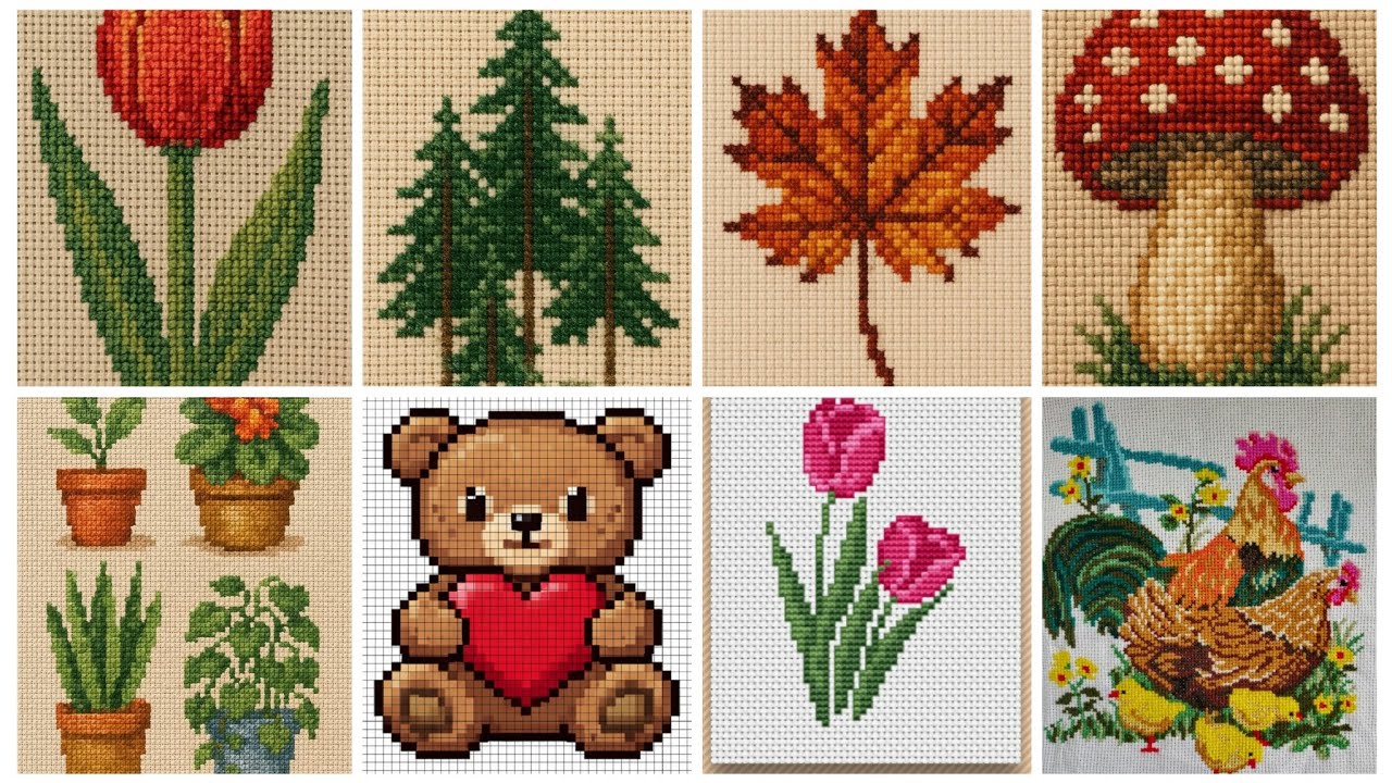 Elegantes imágenes virales de punto de cruz en Pinterest