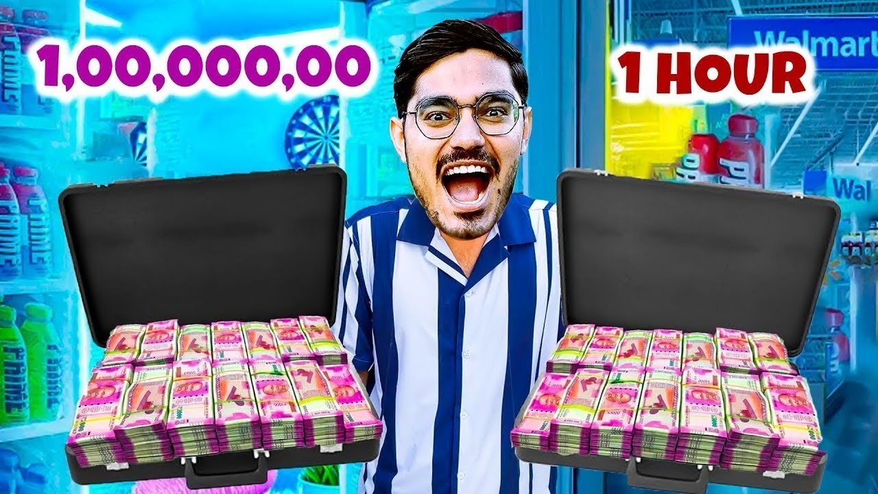 Spending 1,00,00,000 Rupees in 1 Hour Challenge   एक घंटे में उड़ा दिए एक करोड़