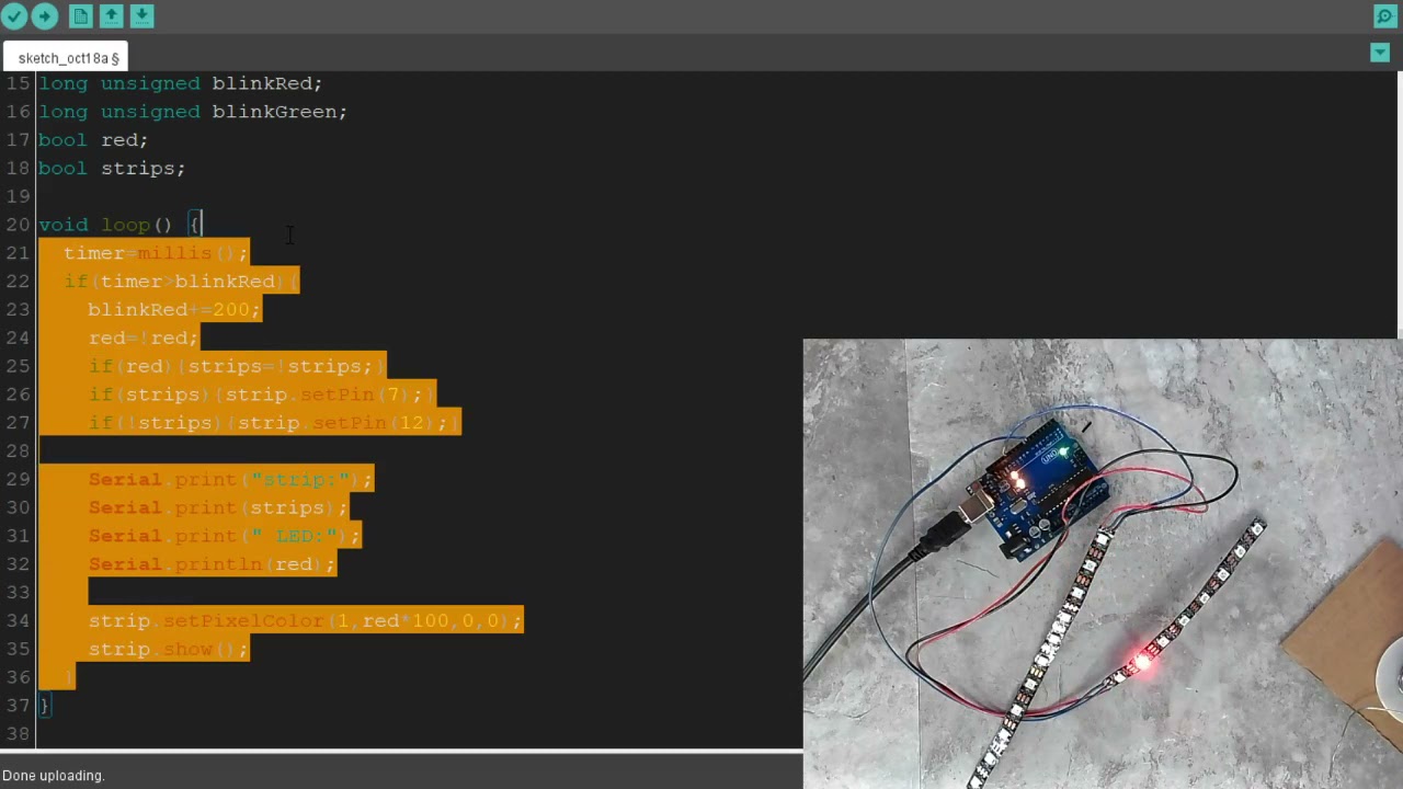 NeoPixel 106 — несколько полос