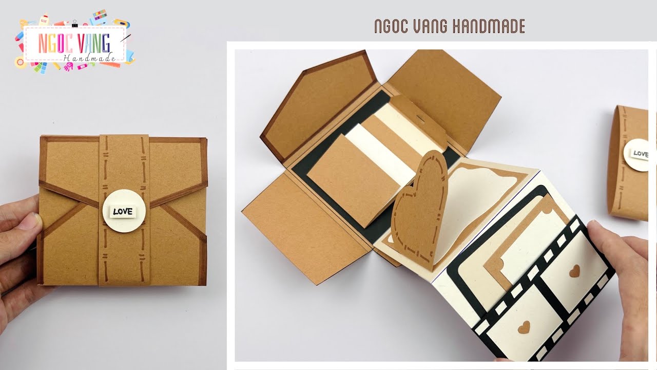 Valentine's gift ideas💡 envelope scrapbook 3in1 - NGOC VANG HANDMADE