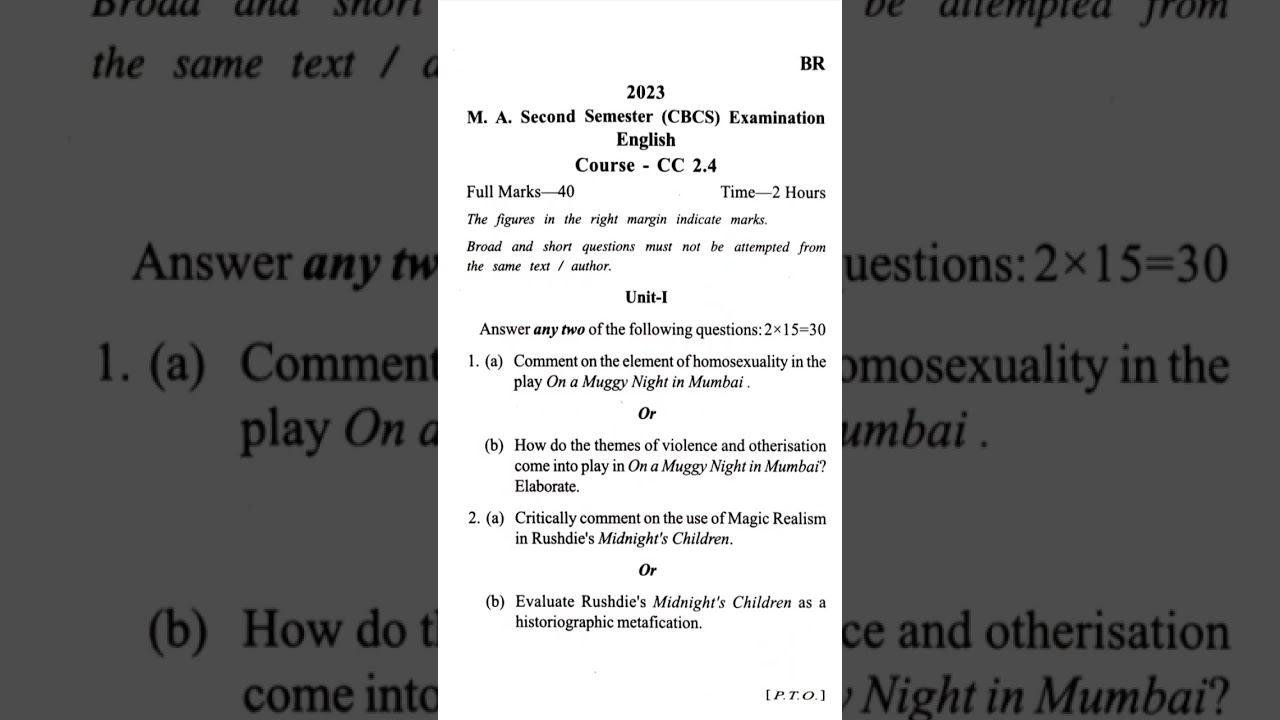 RBU DDE English CC-2.4(2023) Contact-9163622479 #exam