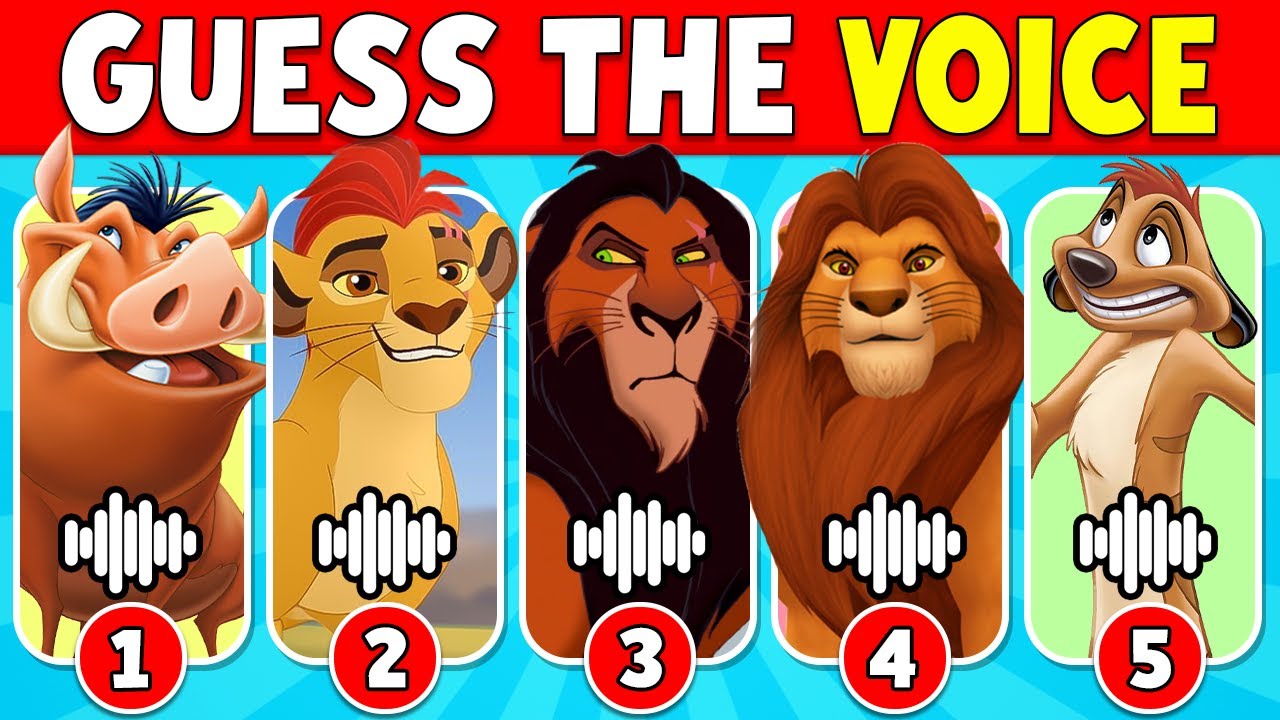 THE LION KING QUIZ 🔊🦁🔥 Guess Lion King Characters by Voice 🎶