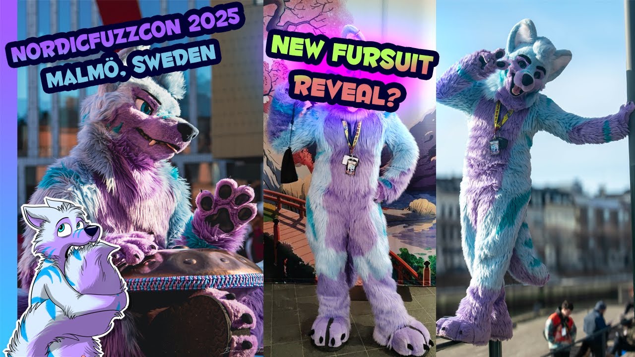 ❄️ NordicFuzzCon 2025 - New Fursuit 😳 - Zen Garden, Malmö, Sweden