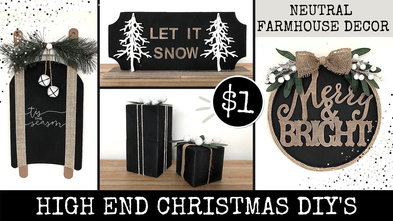 *NEW* HIGH END DOLLAR TREE CHRISTMAS DIY’S 2020 | NEUTRAL MODERN/FARMHOUSE CHRISTMAS DECOR