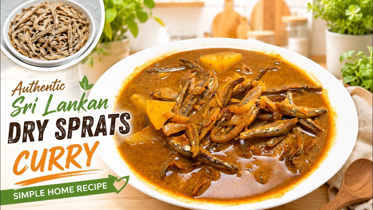 😋The Best Sri Lankan Dry Sprats Curry Recipe 🔥 | Simple & Delicious🍛 | Life in Perth AuLK