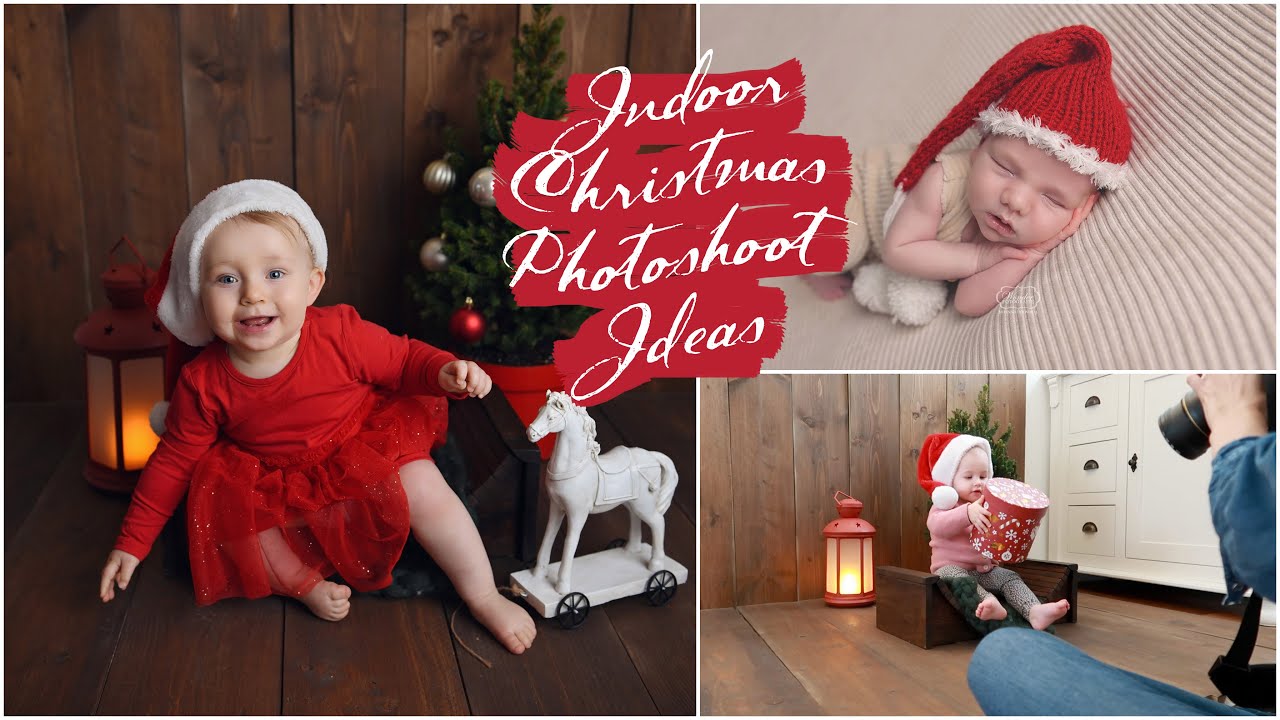 HOW TO set up an EASY, cheap & simple CHRISTMAS Decor INDOORS - Photo STUDIO - Baby PHOTOSHOOT decor