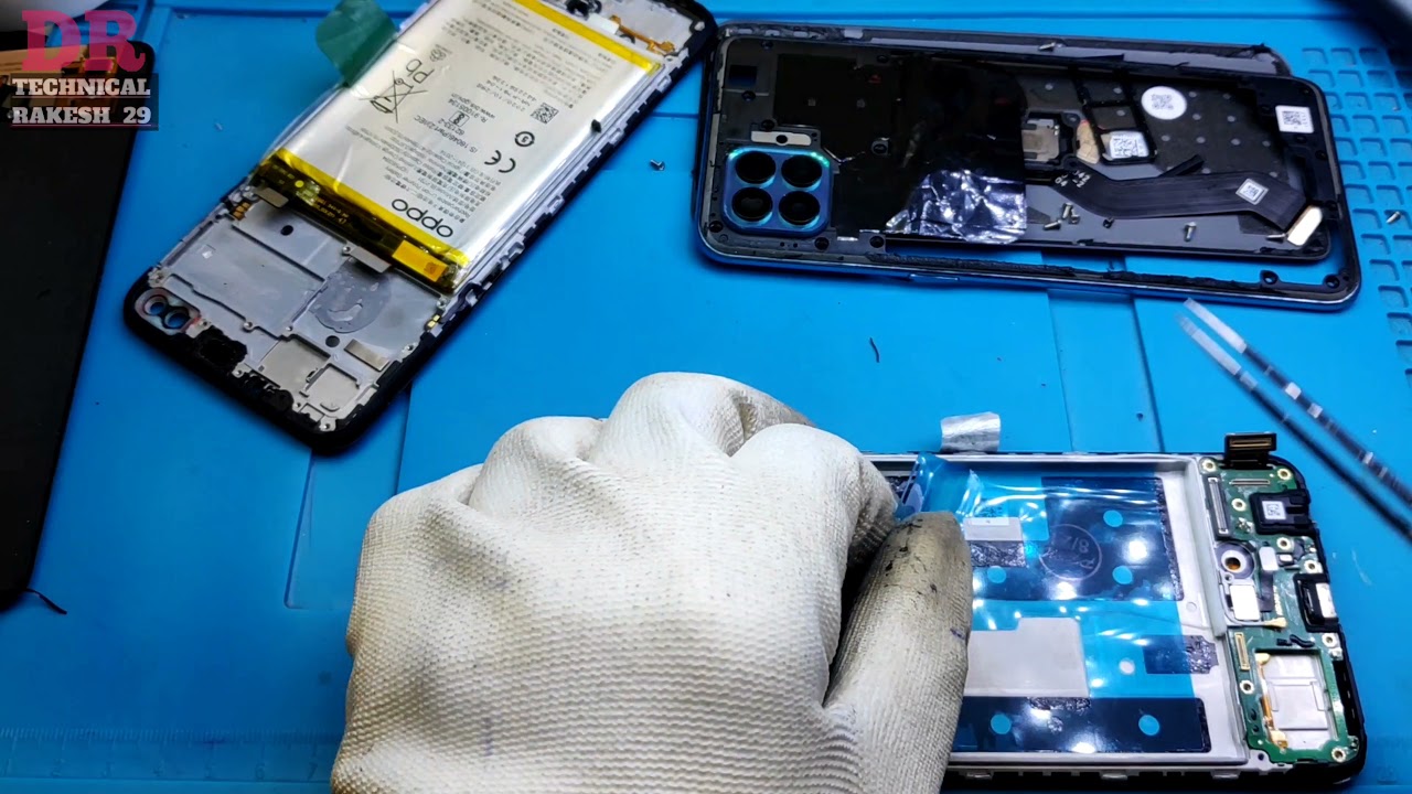 oppo F17 pro display with fingerprint