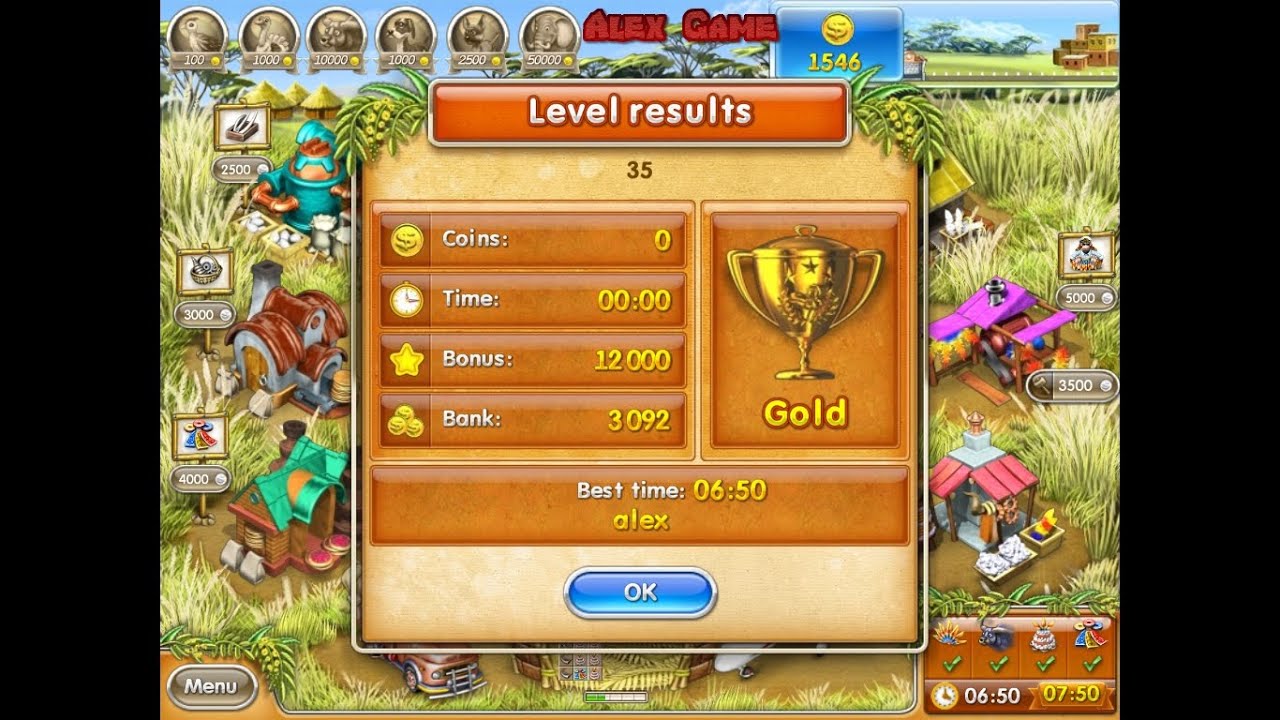 Farm Frenzy 3 Madagascar (level 35) only GOLD Веселая ферма 3 Мадагаскар (Уровень 35) Золото
