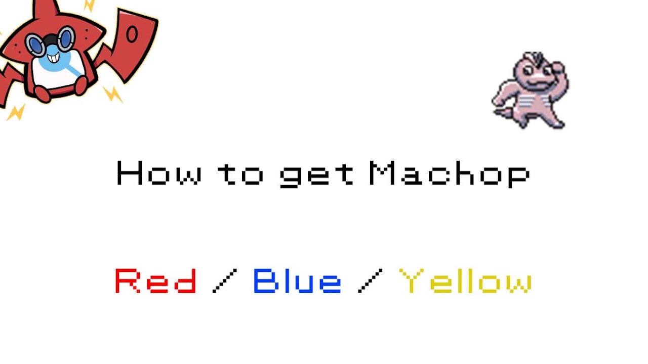 How to get Machop in Pokemon Red/Blue/Yellow [