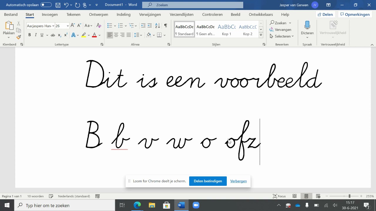lettertype   lopend schrift